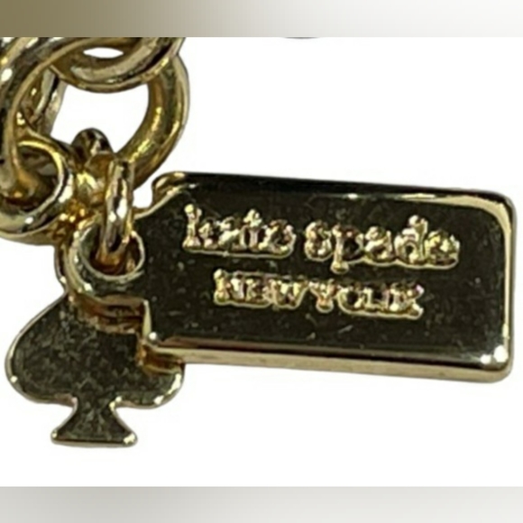 SOLD-KATE spade Black and Gold Crystal Accented Necklace - Picture 10 of 14